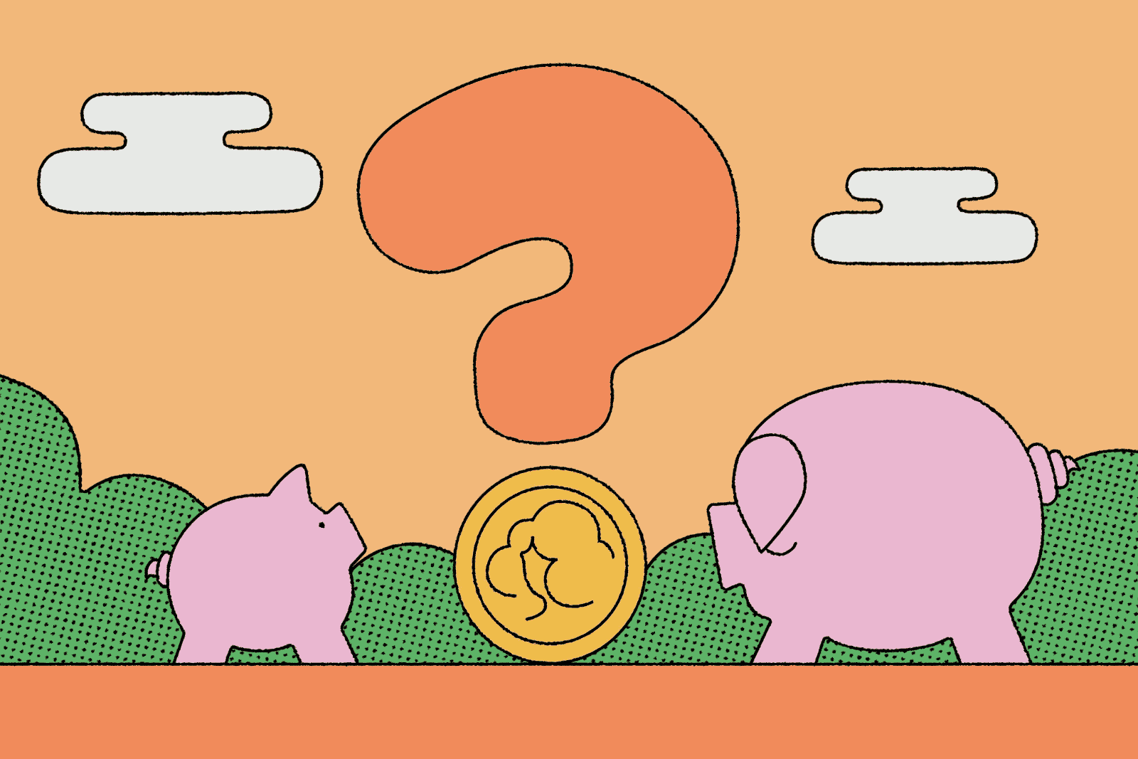 retirement, question-mark, piggy-bank, money